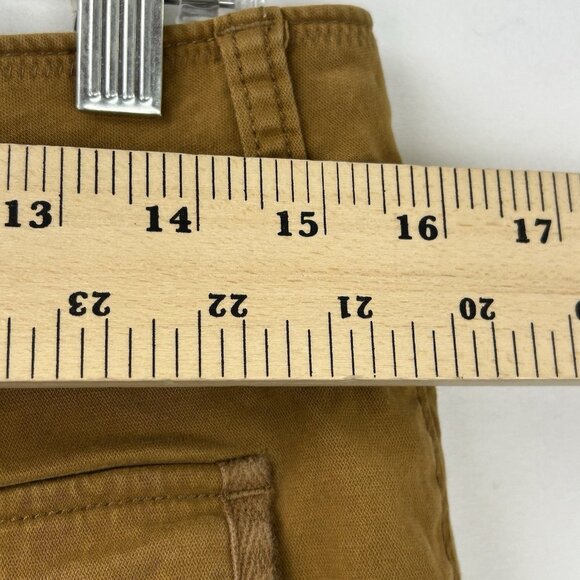 Athleta Womens 8P Skirt Rust Orange Straight Cotton Stretch Flap Pockets Casual - Picture 5 of 10